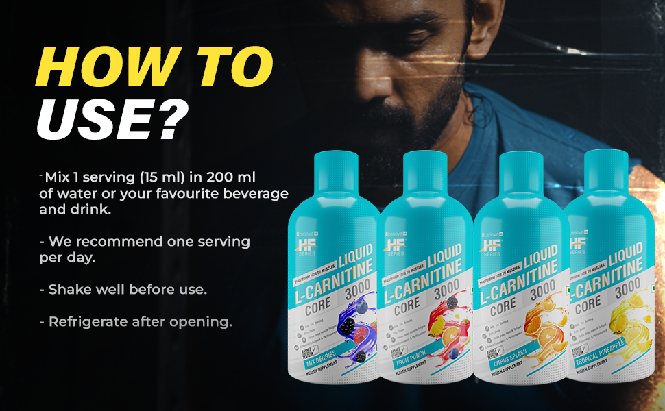 HF Series Liquid L Carnitine 1500 mg,Burns Fat For Energy (400 ml-Citrus Splash)| Energy 4.50 kcal | Carbohydrate 2.24G| Sodium 5.99 Mg| L Carnitine 1.50 G | Increase body metabolism |