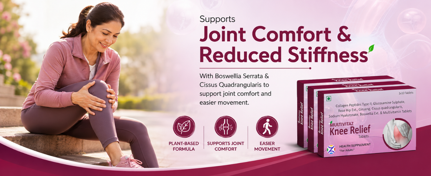 Advanced Joint Pain Support Supplement with Collagen Peptide Type-II, Glucosamine Sulphate, Boswellia Serrata & Rose Hip Extract | Mobility & Cartilage Support Supplement for Adults (30 Tablets)