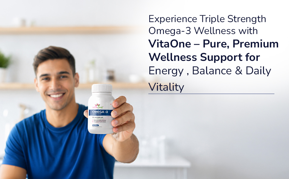 Triple Strength Omega-3 1250mg | Omega 3 Fish Oil 60 Softgels | 600mg DHA & 900mg EPA | No Fishy Aftertaste