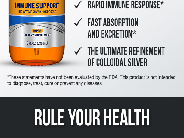 Sovereign Silver Immune Support, Colloidal Silver, 8 fl oz (236 mL)