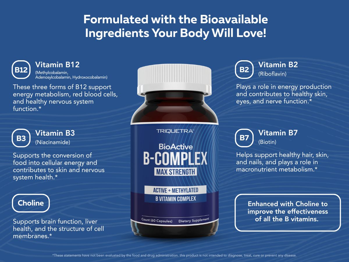 BioActive B Complex, Bloodstream Ready & Methylated, Complete 8 B-Vitamins