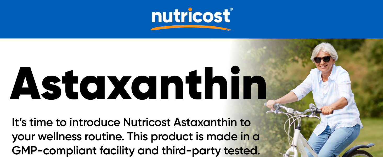 Nutricost Astaxanthin (12mg) 30 Softgels (1 Month Supply) Gluten-Free