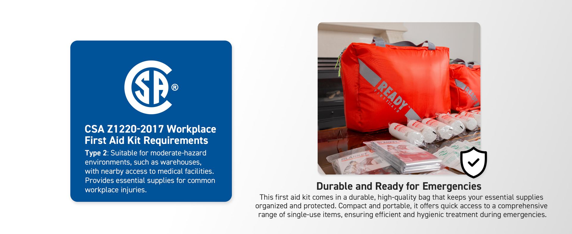 Ready First Aid CSA Type 2 Basic Workplace First Aid Kit for 2-25 Workers