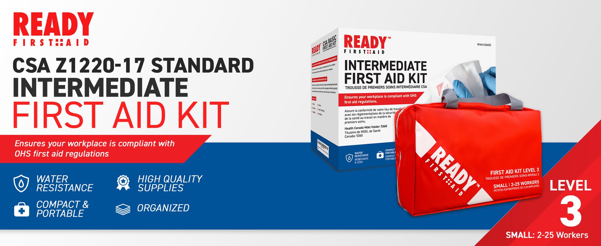 Ready First Aid CSA Type 3 Intermediate First Aid Kit for 2-25 Workers