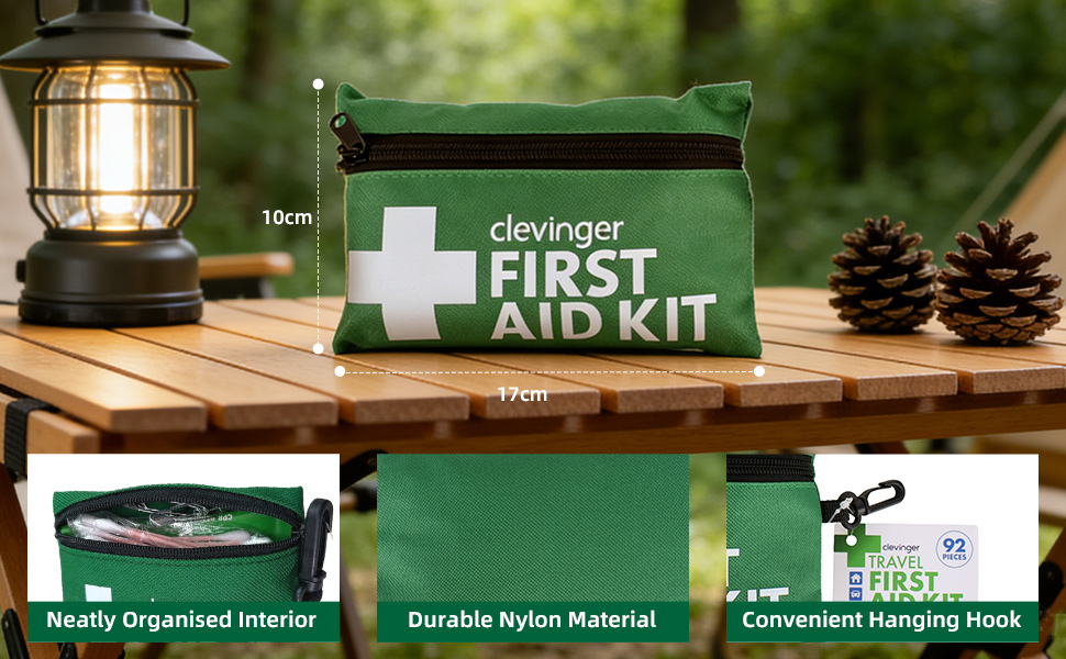 Mini First Aid Kit, 92pcs Small First Aid Kit - Includes Emergency Foil Blanket, Scissors for Travel, Home, Office, Vehicle, Camping, Workplace & Outdoor, ARTG Number 244567 (2 Pack)