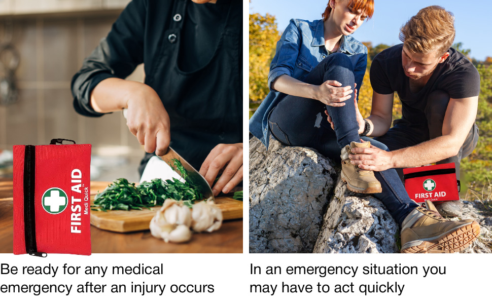 Medi Quick 110-Piece: Premium First aid kit, for Work, Travel, Backpacking, Medi kit, A Must-Have for Anyone Seeking a First aid for Home or a Travel, Car, Holiday.Office, Site.