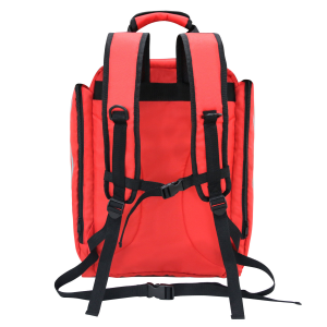 Emergency Medical Backpack, Empty First Aid Bag, First Aid Trauma Bag, with Reflector, Large Capacity (Red)