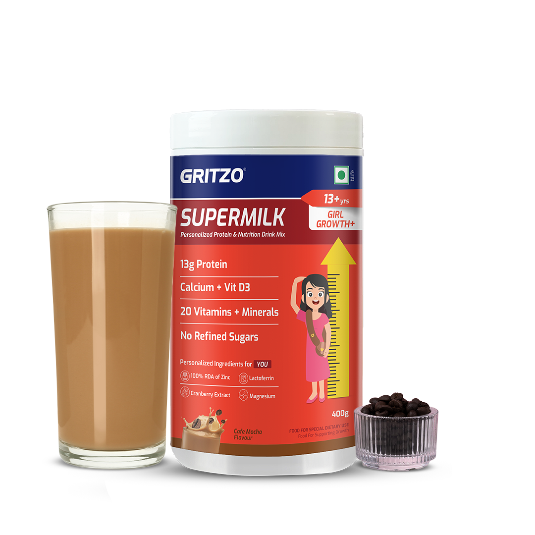 Gritzo SuperMilk Growth+ (13+ Girl), Cafe Mocha, 400g