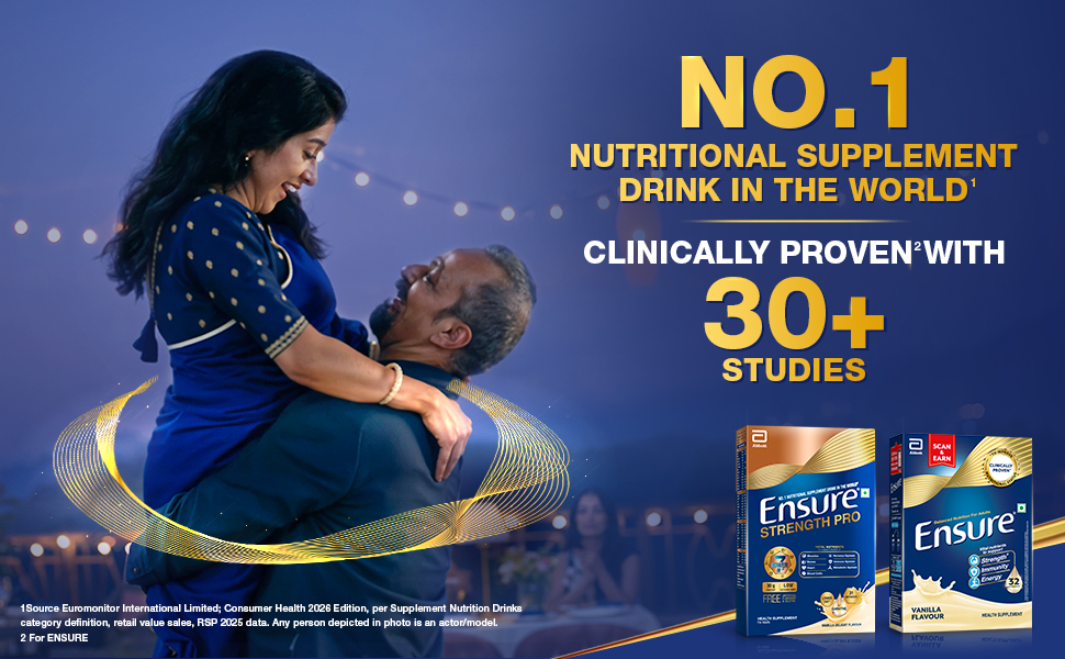 Ensure Strength Pro | High Protein Nutritional Drink for Adults | Vanilla Delight (400g) | 30g Protein, Low GI, Gluten Free | L-Carnitine| No Artificial Flavors | Scientifically formulated with Power of 7- Muscles, Bones, Heart, Immune System, Metabolic System, Nervous system, Blood Cells health