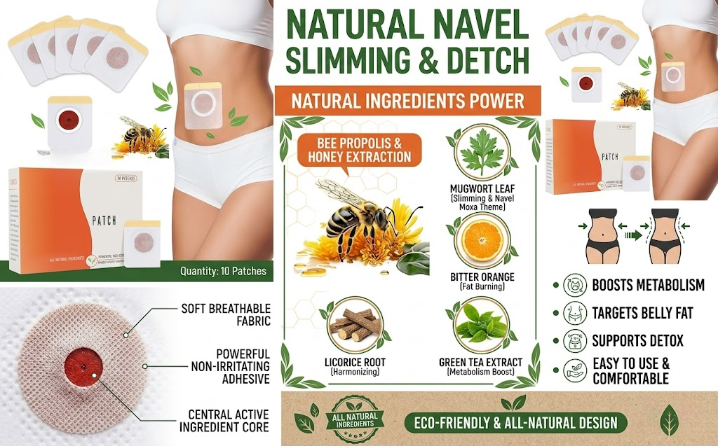 Natural Belly Button Patches, 20 Count