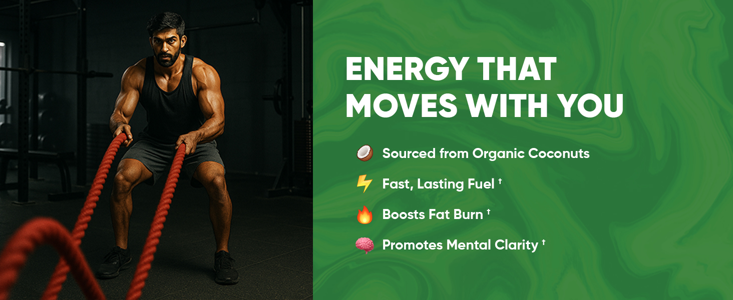 MCT Oil 500ml | Pure C8 & C10 | Keto & Paleo Friendly | Organic | Sourced from Coconuts | Unflavored Oil that helps Supports Brain Function & Instant Energy | Pack of 1