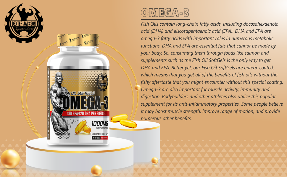 Dexter Jackson Omega-3 1000Mg (90 Softgels)