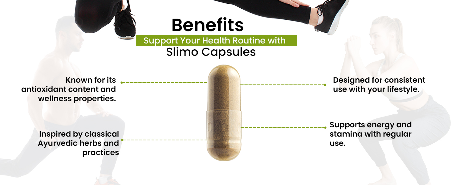 Sheopals Slimo Capsules - Chlorogenic Acid Capsules, 100% Natural Weight Loss Supplement, Boosts Metabolism, Supports Fat Burn, 60 Capsules