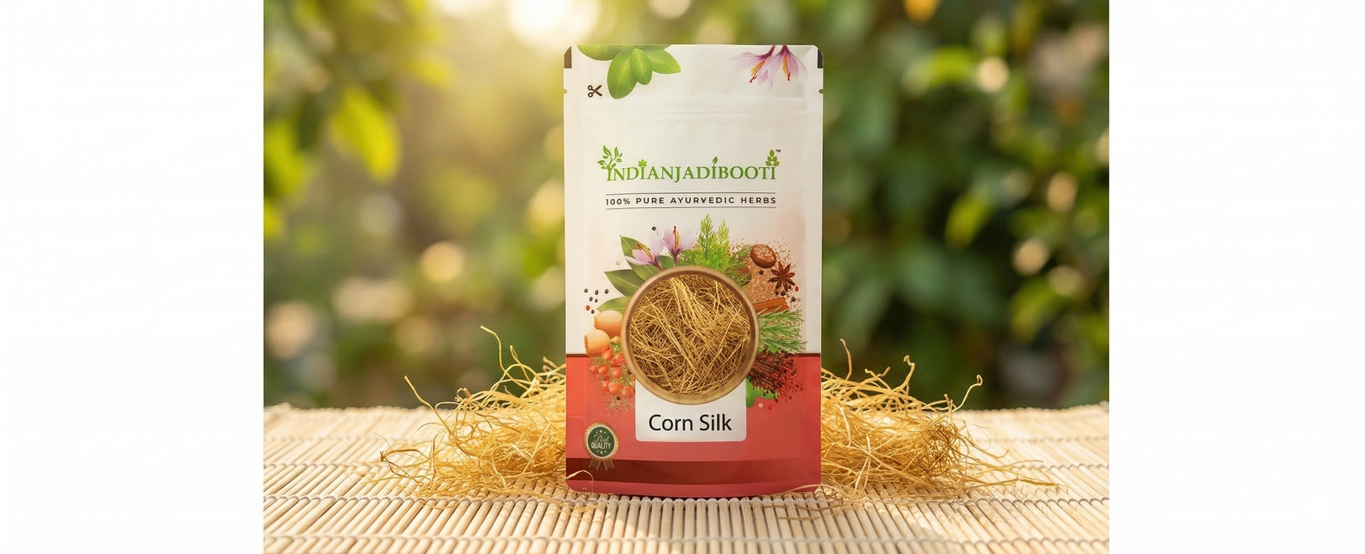 IndianJadiBooti Pure Corn Silk (Zea Mays) | Botanical for Urinary Harmony, Fluid Balance & Cooling Support | Bhuttey Ke Baal - Maize Hair (100 Grams)