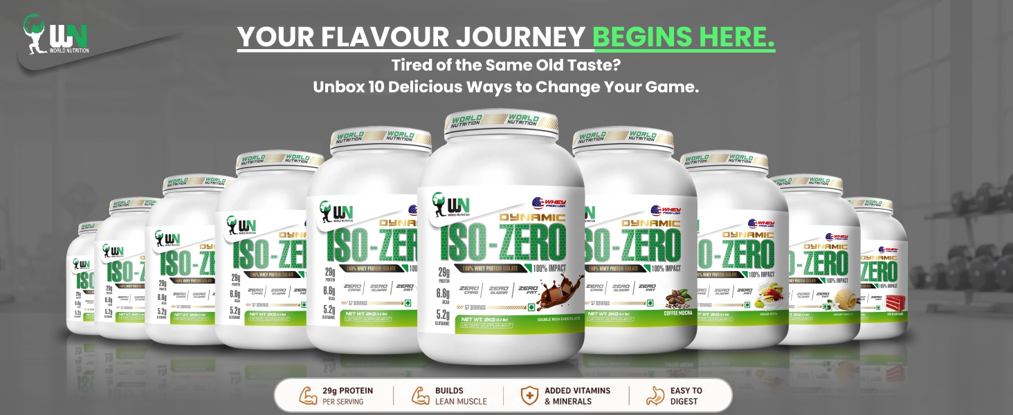 Dynamic ISO-Zero Whey Protein Isolate Powder | 29g Protein, 6.6g BCAA, 5.2g Glutamine | Zero Carb, Zero Sugar | Lean Muscle Building & Post Workout Recovery | Cookies Cream - 1Kg