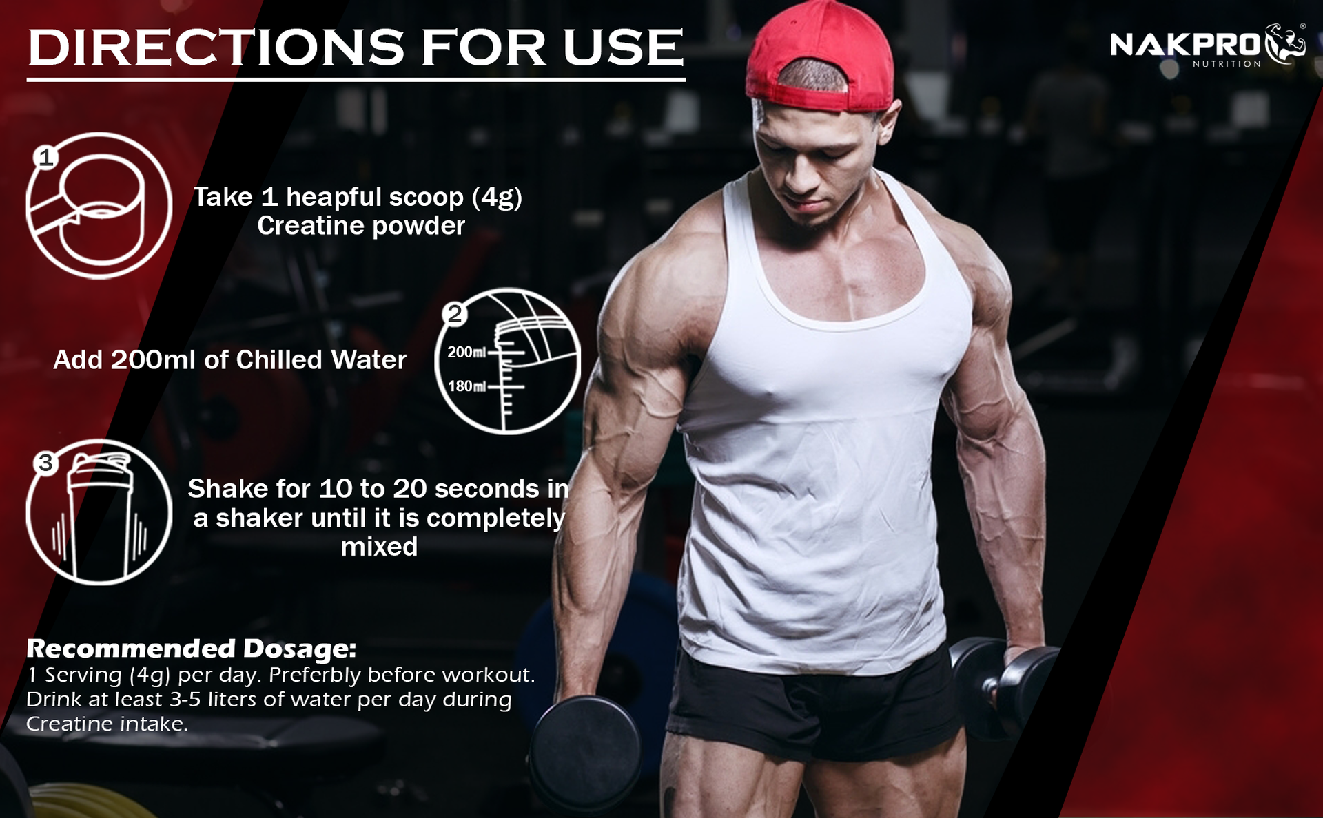 NAKPRO NUTRITION Micronised Creatine Monohydrate | 100g (33 Servings) | Unflavoured | Trustified Certified | Rapid Absorption Pre/Post Workout