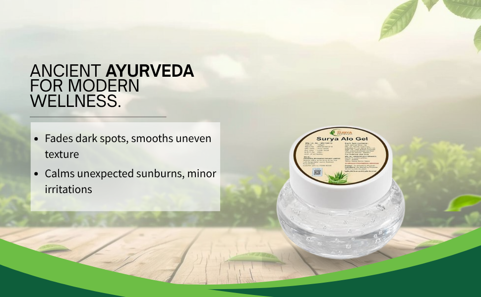 Surya Aloe Vera Gel with Aloe Vera, Gel, Strong Herbal Aroma, Natural Glow and Hydration, 125 ml