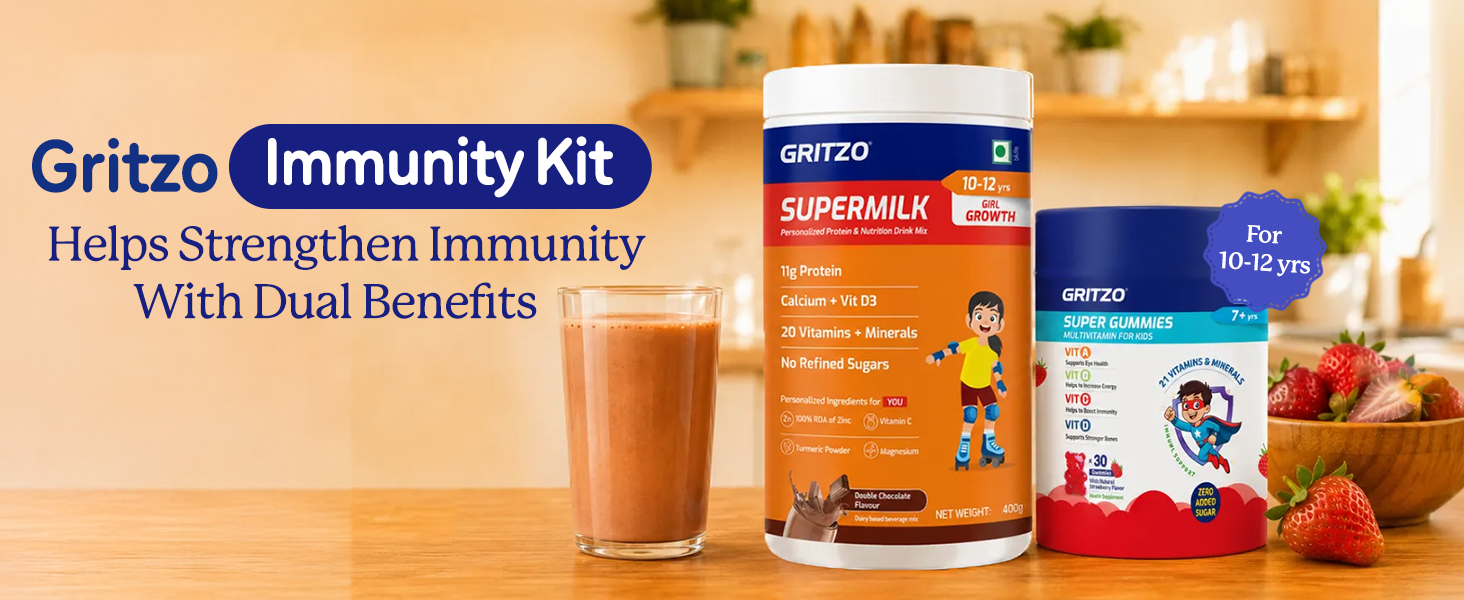 Gritzo Immunity Kit for 10-12 Years Girls