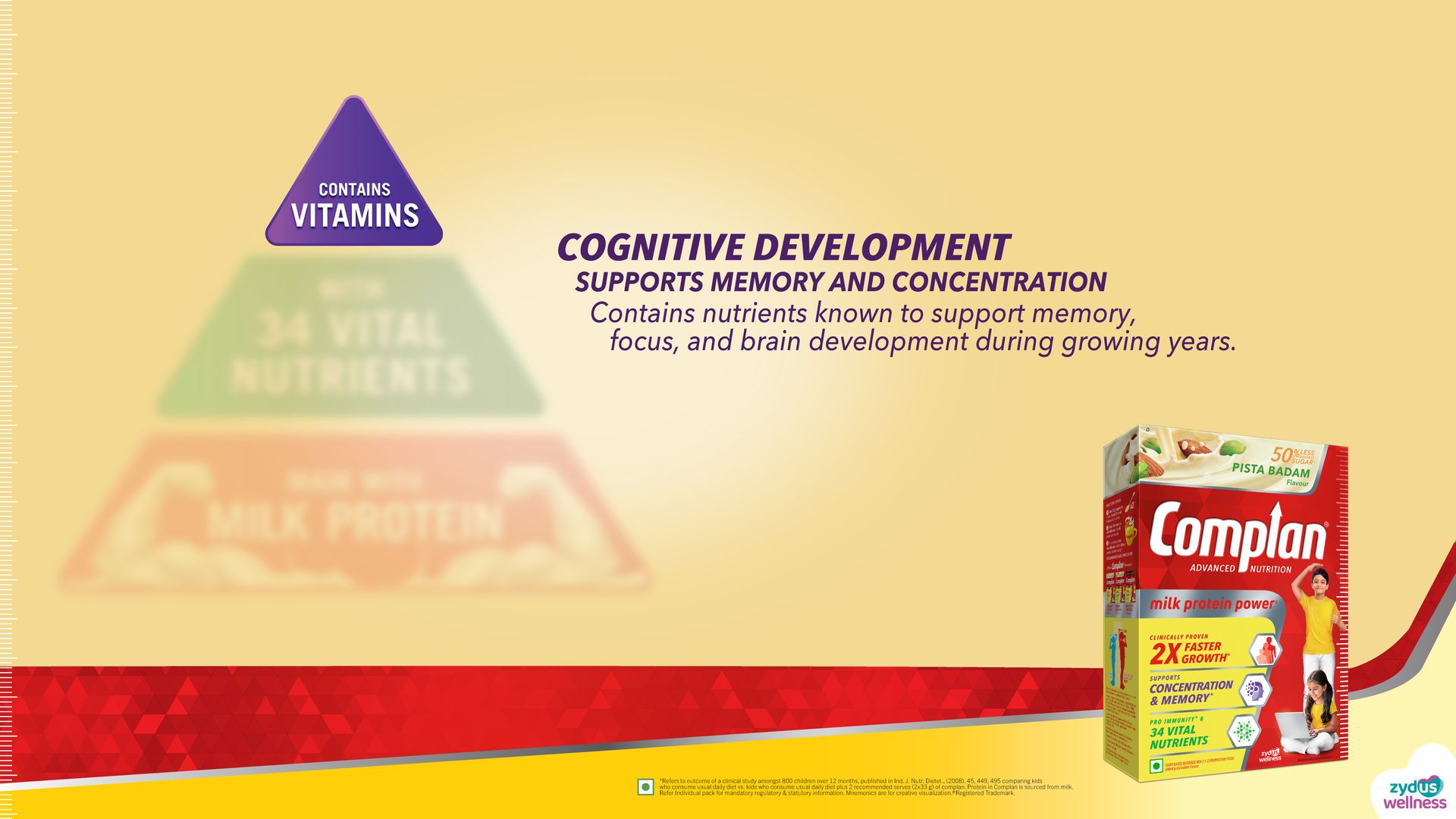 Complan Nutrition Drink Powder for Children, Pista Badam Flavour, 500 g Carton | Nutrition drink for kids with protein & 34 vital nutrients