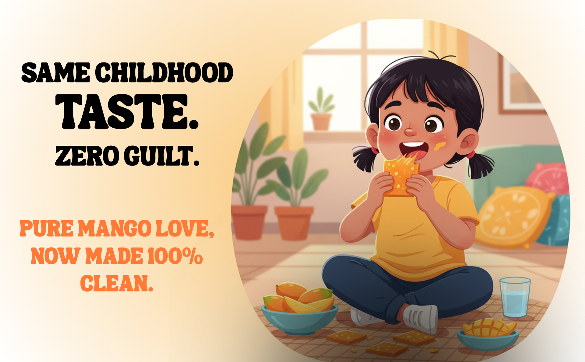 Hullo The Only Fruit Bar - Mango (Pack of 6 x 30g) | Healthy Aam Papad Snack Bar for Kids & Adults with No Added Sugar & No Preservatives | Energy Bar School, Travel & Trekking | Made with Real Mango