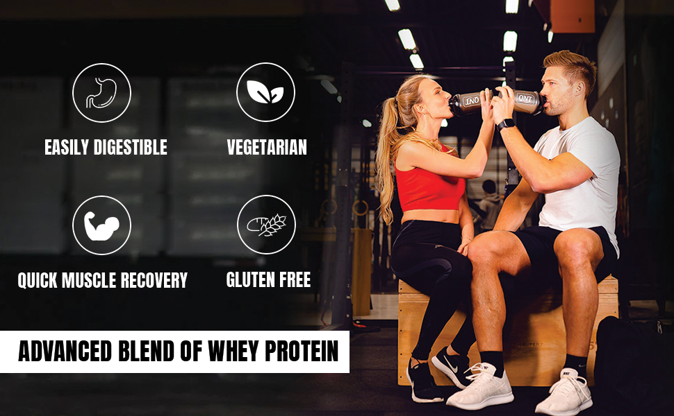 QNT Prime Whey Protein Powder | Coffee, 2 Kg | Triple Blend of Whey Isolate, Concentrate & Hydrolysate | 25g Protein, 5.8g BCAA per Scoop | Best Whey Protein Powder for Men & Women