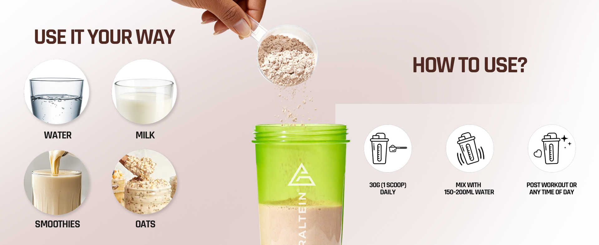 NATURALTEIN Natural Whey Protein Concentrate Chocolate – 1 kg | 21.8 g Protein per 30 g Serving | Naturally Flavoured | Non-GMO | No Artificial Sweeteners | Smooth Taste & Easy Mixability