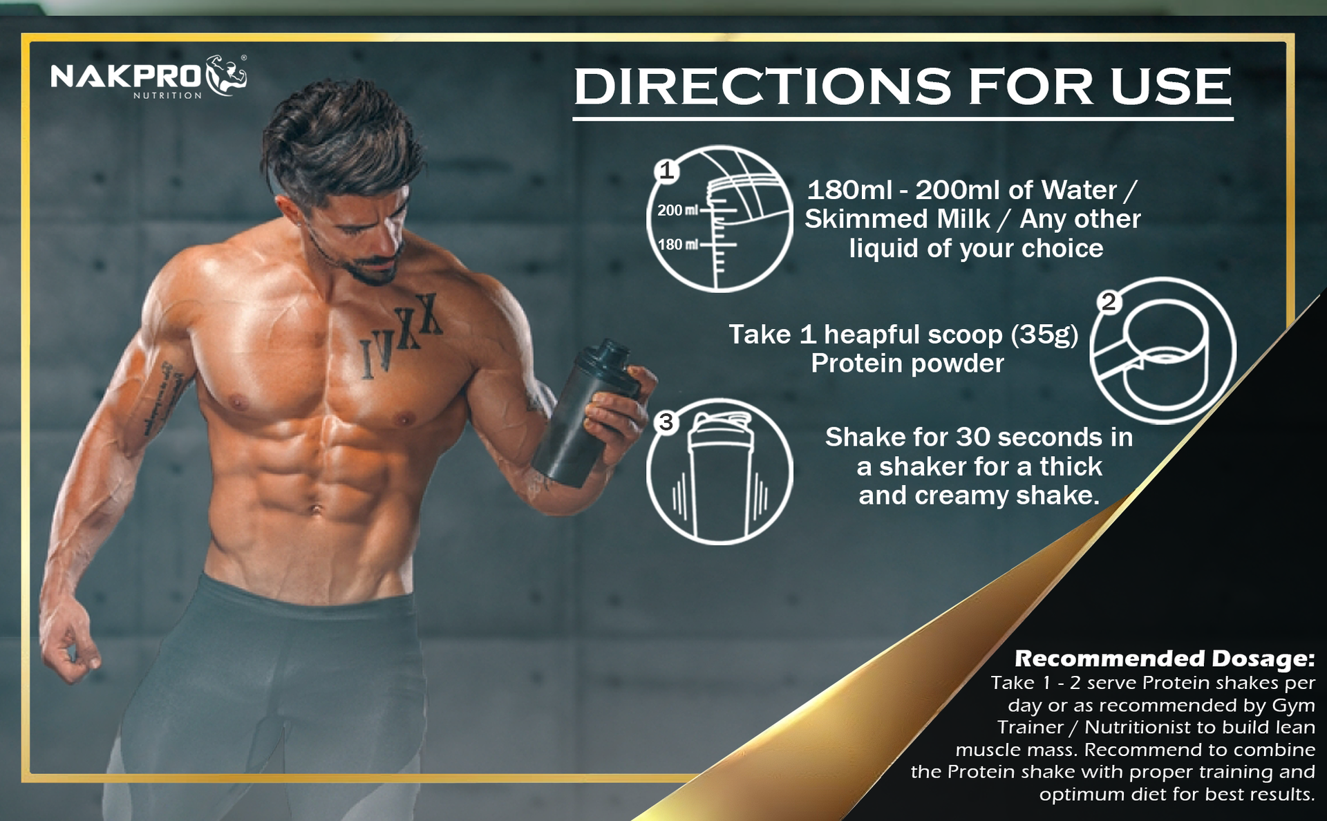 Nakpro Gold Mass Gainer Powder 1 Kg, Double Rich Chocolate| Lean Muscle Whey Protein Mass Gainer | 21g Protein, 68g Carb, 372 Calories Per Scoop for Muscle Support & Muscle Mass Gain