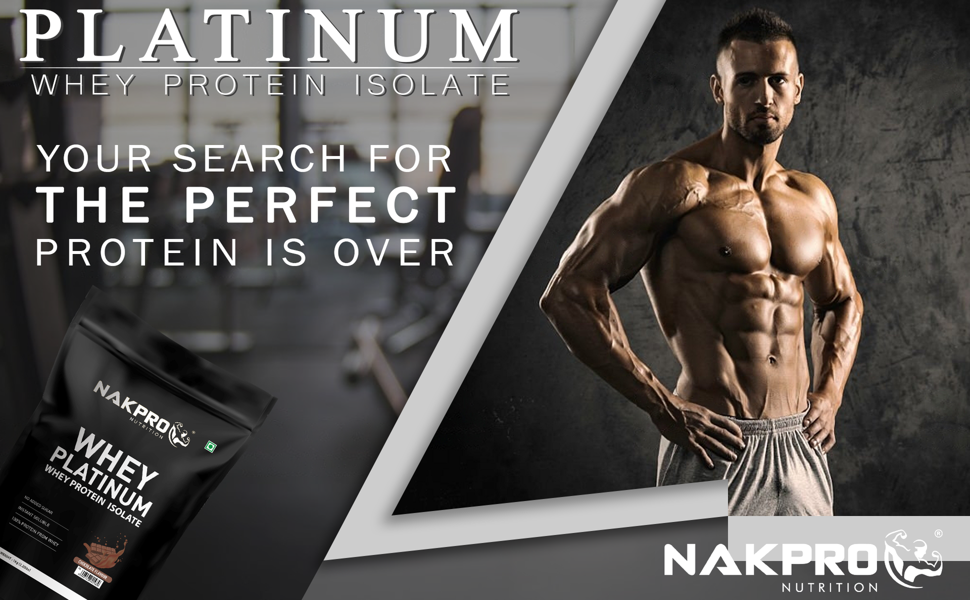 NAKPRO NUTRITION Platinum Whey Protein Isolate | 500g Chocolate | 28g Protein| Trustified Certified