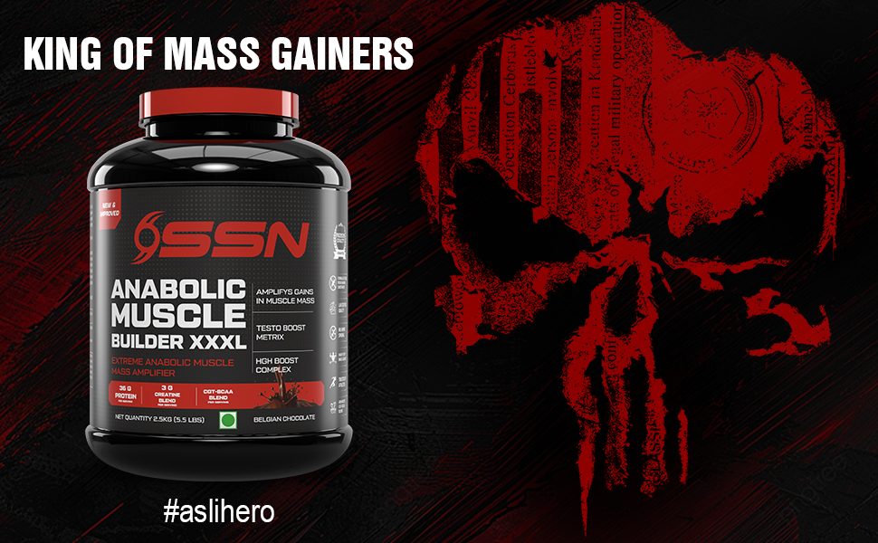 Anabolic Muscle Builder Xxxl, 2.5Kg (5.5 Lbs), Chocolate, Extreme Anabolic Muscle Mass Gainer, 36G Of Protein And 738 Kacl Per Serving Accelerate Post Workout Recovery, Powder