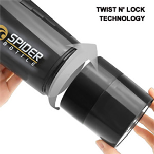 Gym Spider Shaker Bottle 500ml with Extra Compartment | Spider Cyclone Protein Shaker Bottle | Preworkout, BPA Free Gym Sipper - Color May Vary