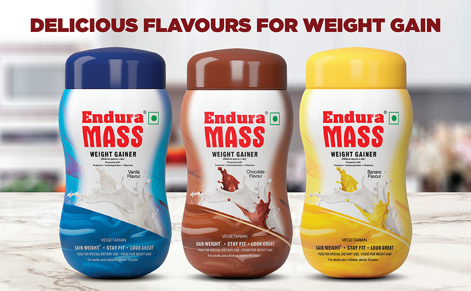 Endura Mass Weight Gainer (Vanilla, 500g)