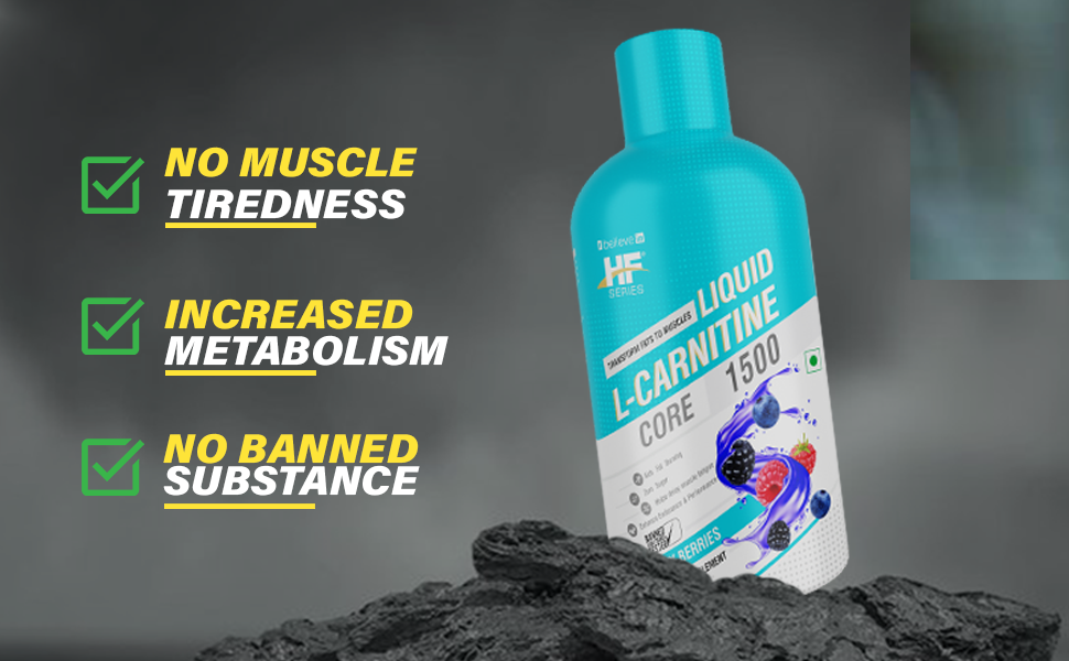 HF Series Liquid L Carnitine 3000 mg,Burns Fat For Energy (450 ml-Mix Berries) Energy 4.50 kcal | Carbohydrate 2.24G| Sodium 5.99 Mg| L Carnitine 1.50 G | Increase body metabolism |
