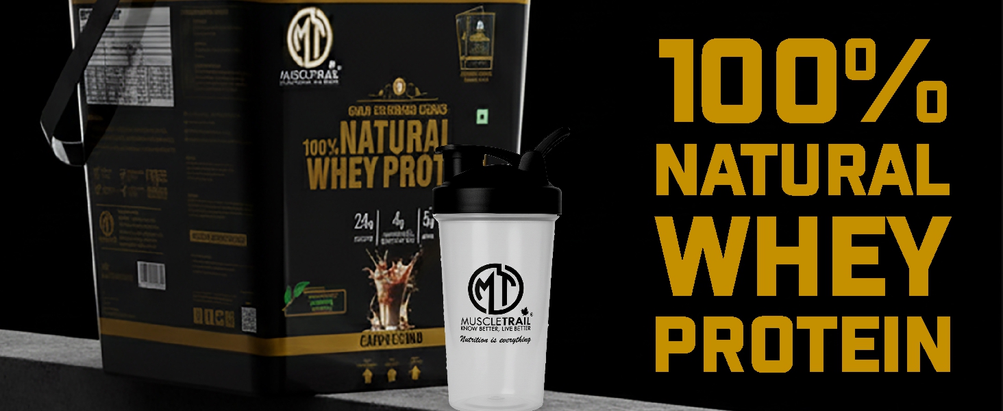 MuscleTrail Gold Standard Series, 60 Pouches, Low Carb & Fat, 24G Natural Whey Protein Powder, Shaker Inside (1.86Kg, dutch chocolate)