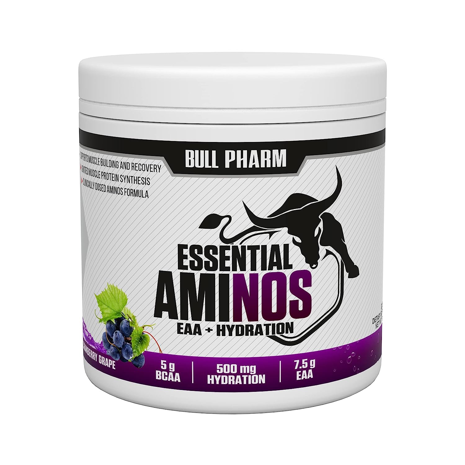 ESSENTIAL AMINOS | HYDRATION | Vegan BCAA,L-Leucine,L-Iso Leucine,L-Valine,Coconut Water Powder | Lean Muscle Building I Recovery I FSSAI Approved (Cranberry Grape)