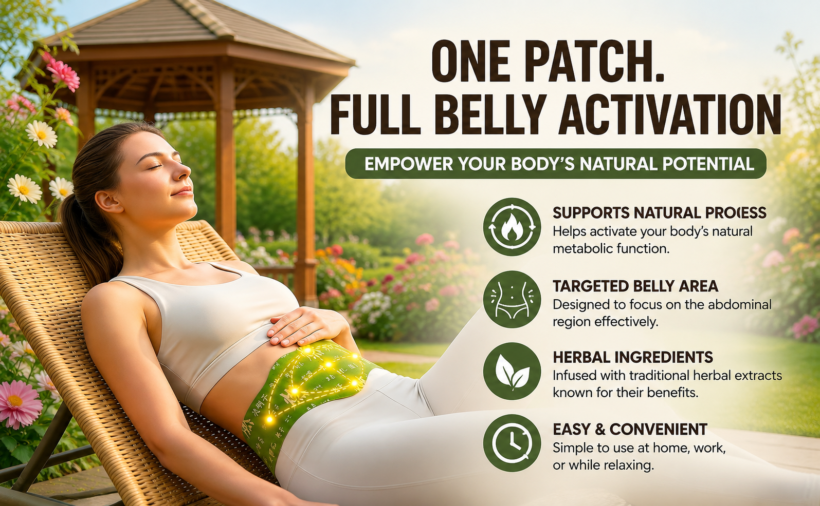 Balance Waist Patch with Herbal Formula, Belly Button Adhesive Patch for Women, Skin Friendly Daily Wellness for Abdominal Comfort and Self Care Routine, 5 Pcs Pack