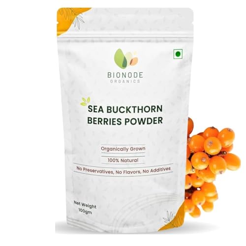 Sea Buckthorn Berries | Dry Seabuckthorn Berries powder | Rich in Omega 3,6,7,9 | Fibers, Omegas, Collagen, Vitamic C, Vitamin E | Dry Sea Buckthorn (Sea Buckthron Powder 100gm)