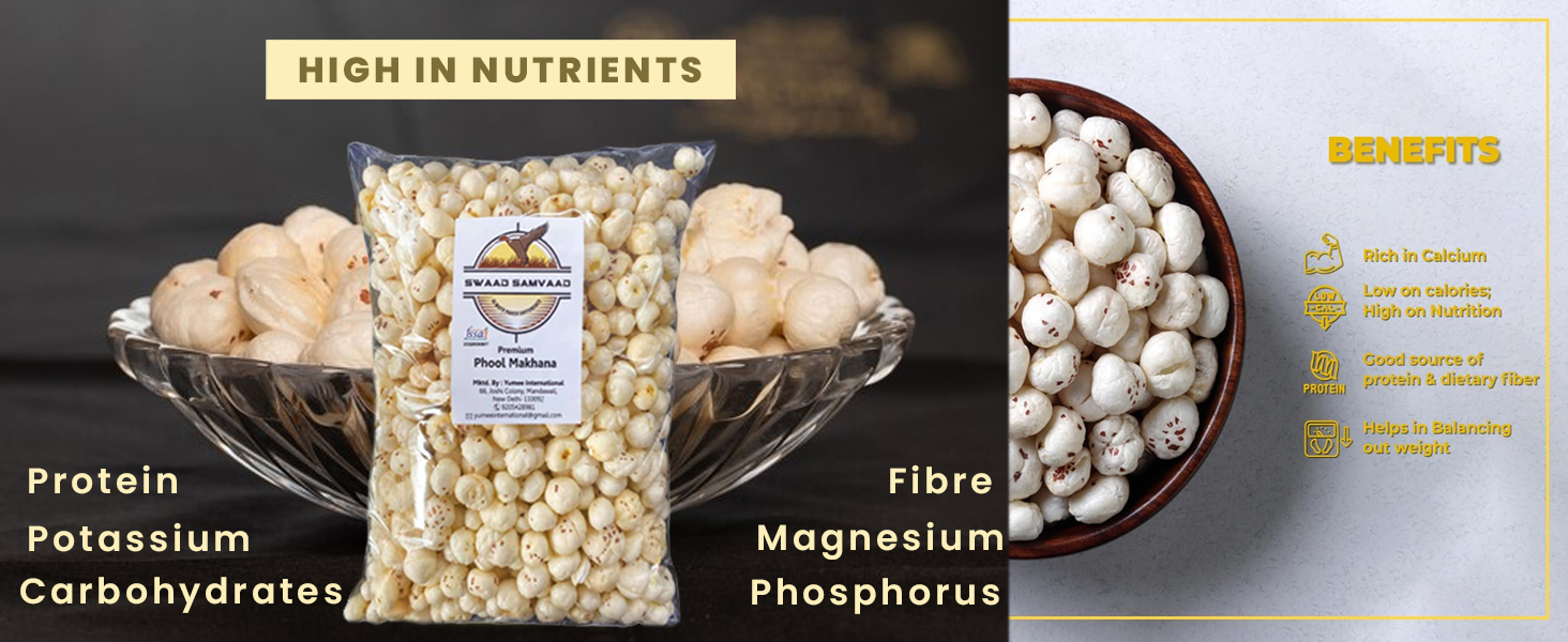 Desi phool makhana Jumbo Handpicked Lotus Seeds/Fox Nuts Big Size Phool Makhana (Pop/Gorgon Nut Puffed Kernels)(Without chamicals) (250Grams)