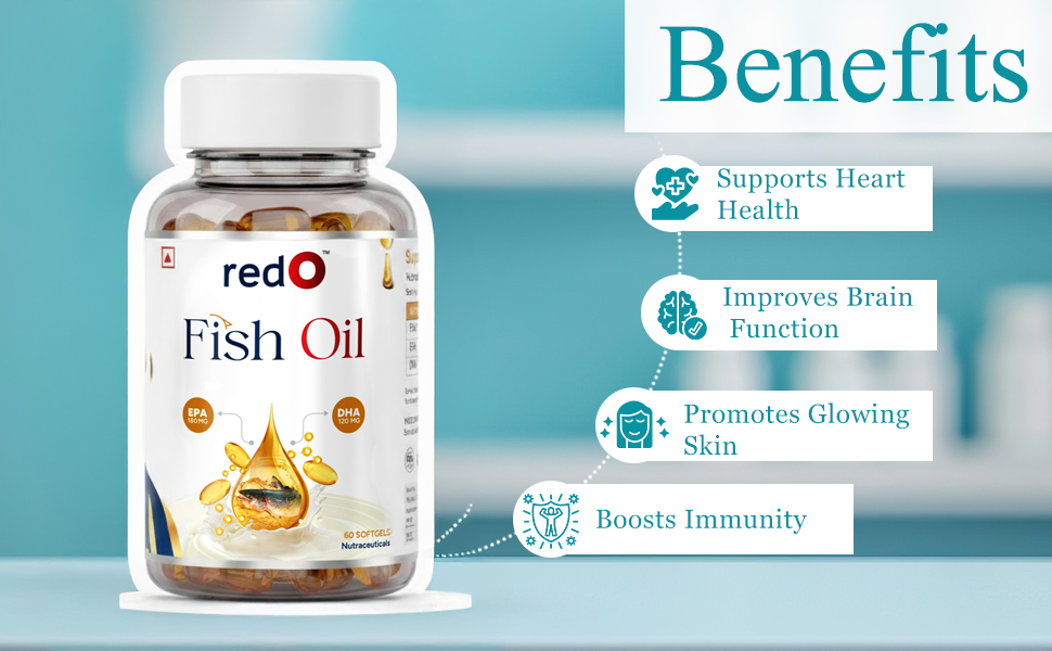 redO Fish Oil Omega-3 2000mg EPA DHA Marine Formula 60 Capsules
