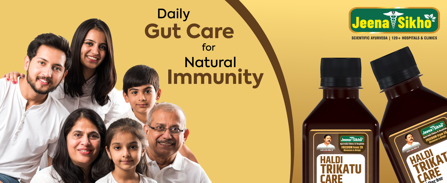 Jeena Sikho Haldi Trikatu Care Juice | Ayurvedic Immunity Booster & Liver Detox Juice | Natural Inflammation Relief for Digestion & Respiratory Health, 500 ml