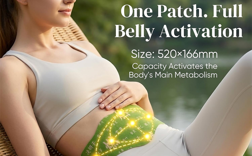 Herbal Balance Belly Button Patch, Plant Based Navel Patch with Skin Friendly Adhesive for Waist and Abdomen Daily Comfort Self Adhesive Wellness Patch for Men and Women - Pack of 5