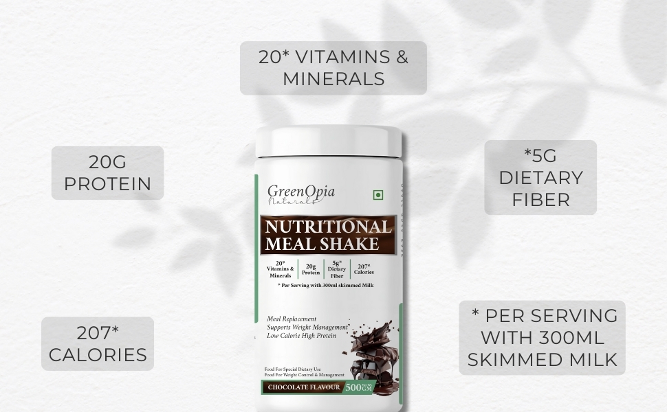 Nutritional Meal Shake | Chocolate Flavor | 500g | Sugar-Free