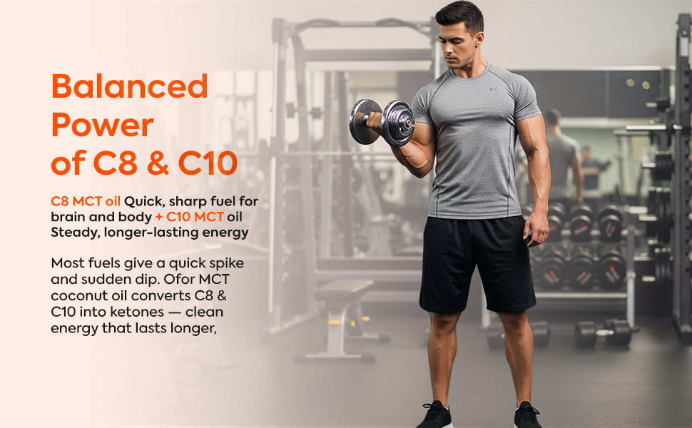 Ofor C8 & C10 MCT Oil (Coconut) 500 ml - Cold-Pressed Extraction from 100% Pure Coconuts - It's keto, vegan-friendly, and gluten-free - Trusted MCT Oil for bulletproof coffee, shakes, and salads