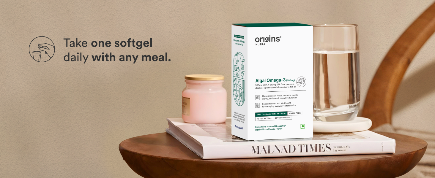 Origins Nutra Algal Omega-3 with OmegaVie® Polaris | Sourced from France
