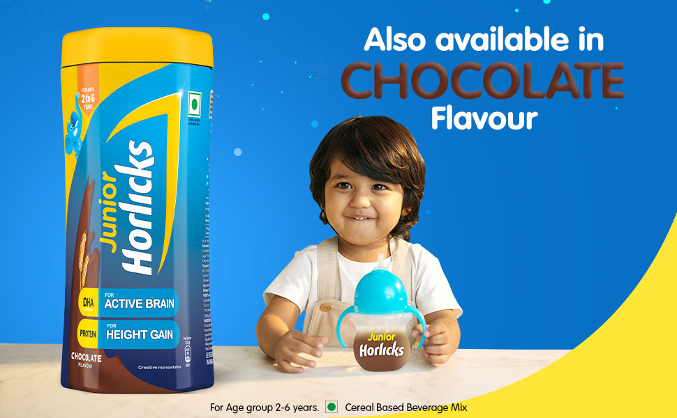 Junior Horlicks Nutrition Drink 400g, Vanilla, Nutrition for Toddlers & Young kids (2-6 years) for Supporting Growth