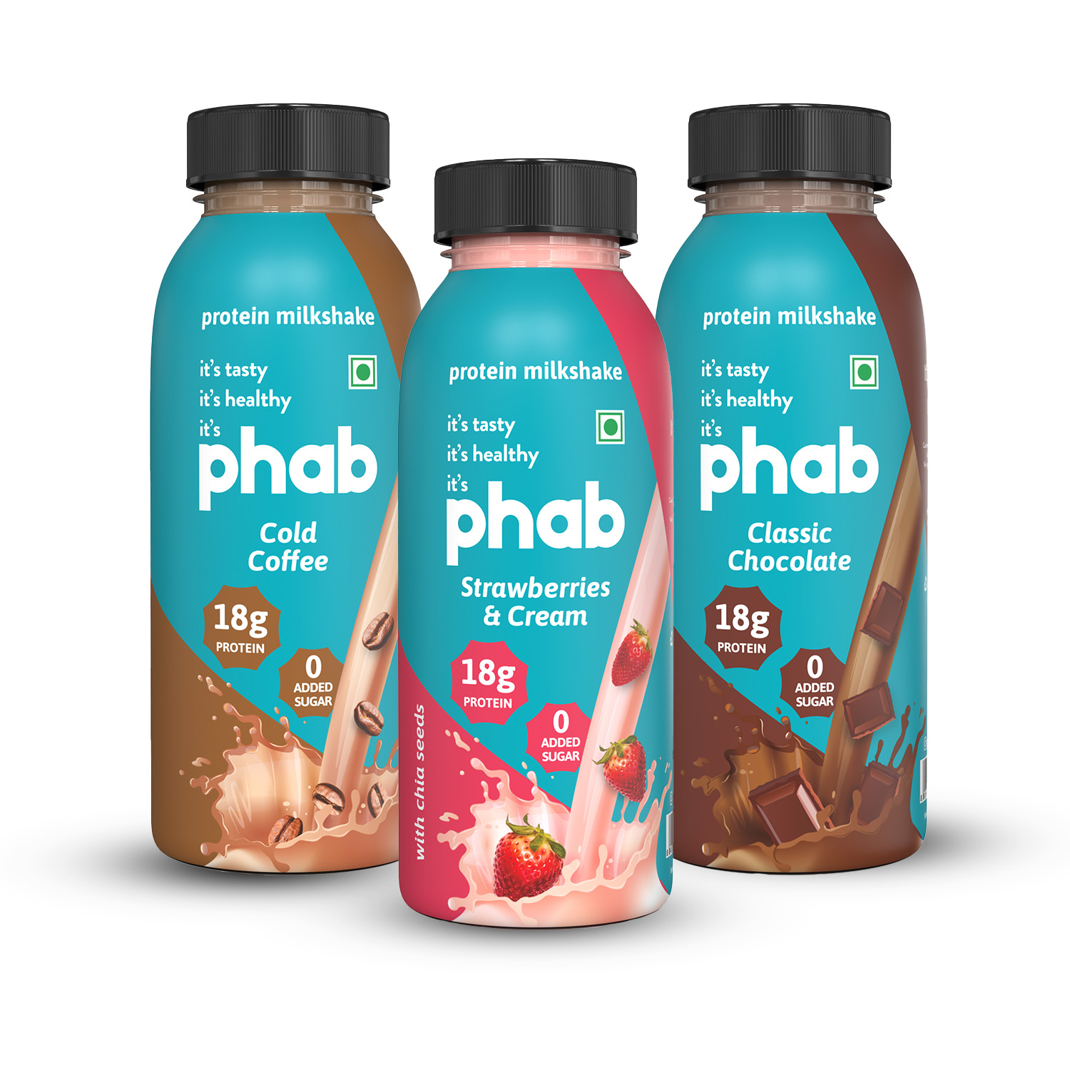 Phab Mocha Nut Fudge Protein Bar with 21g Protein, 8g High Fibre & 0 Added Sugar 100% Vegetarian | Healthy & Tasty Protein bars | Trans Fat-Free & No Preservatives Protein bars (Pack of 12 x 65g)