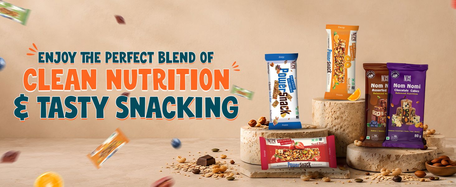 NOMI Classic Seed Protein Bar, 7.6g Protein, 5.5g Fibre, 5 x 35g