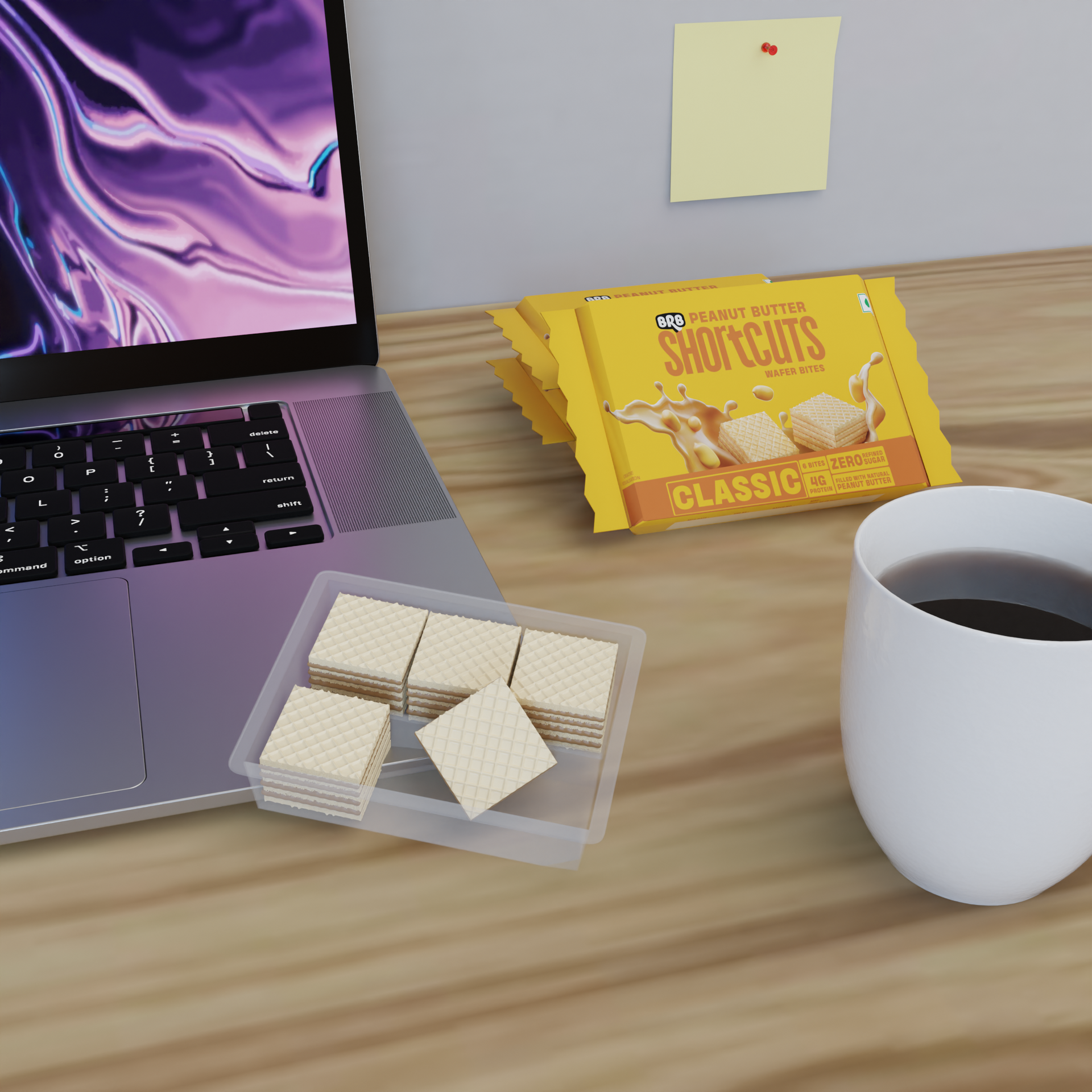 BRB Shortcuts - Protein Wafer Bites | Classic & Chocolate Flavour | 16g Protein | Filled With Natural Peanut Butter | Zero Refined Sugar, No Palm Oil, Healthy Snack | 2 x 100g Combo Box