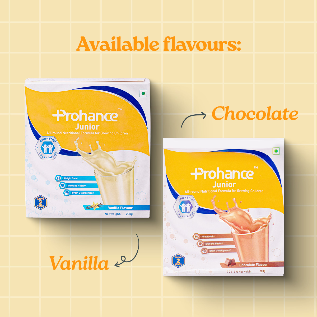 Prohance Junior All Round Nutritional Chocolate Drink for Kids - 200g | Supports Growth, Brain Development, & Immunity | Triple Protein Blend, DHA, 37 Vital Nutrients