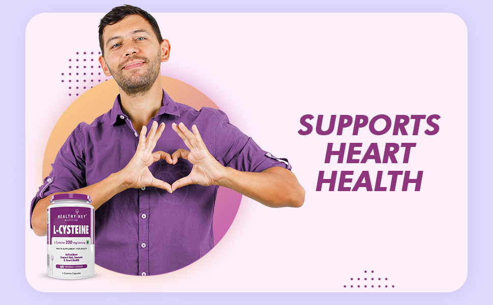 HealthyHey Nutrition L-Cysteine Capsules - 60 Vegetable Capsules