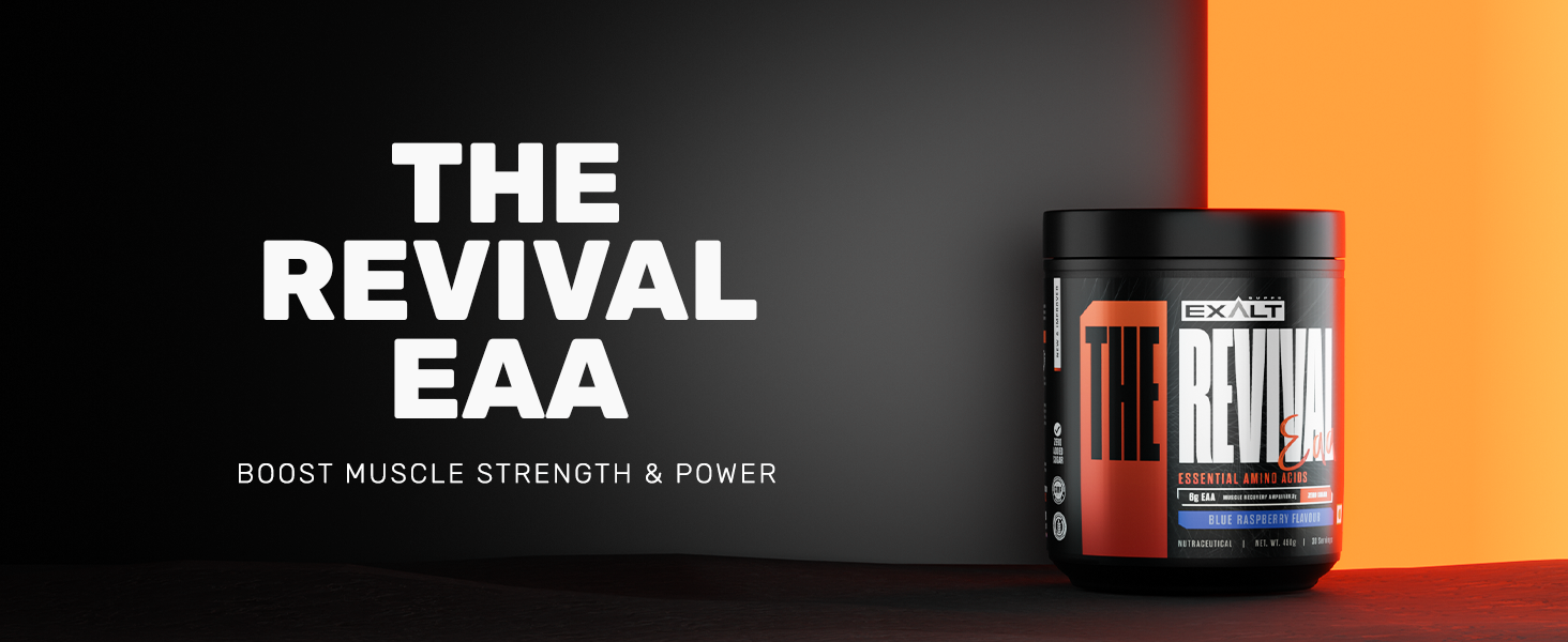 The Revival Essential Amino Acids (EAA) | 450 gm | 30 Servings | 6000mg EAA | Zero Added Sugar | Muscle Recovery | Increased Endurance (Mango)